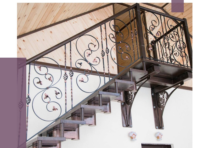 Кованые лестницы в Коврове от 79810 руб. под ключ