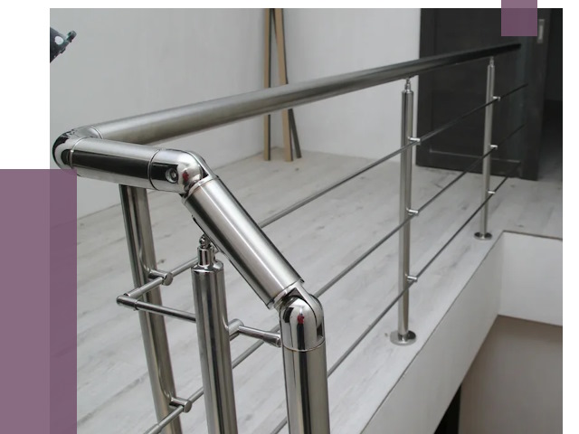 Перила из нержавеющей стали в Коврове от 9004 руб. под ключ | ПРОЛЁТ-Квр