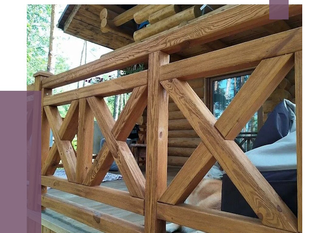 Деревянные перила под ключ в Коврове от 7674 руб. 