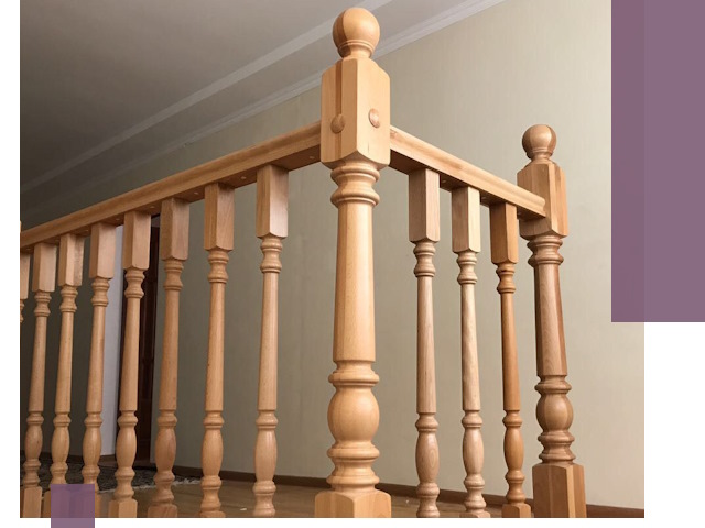 Деревянные перила на заказ в Коврове: монтаж и изготовление