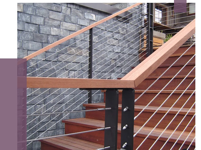 Тросовые перила под ключ в Коврове от 7776 руб.