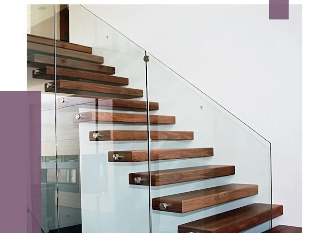 Стеклянные перила для лестницы в Коврове от 14836 руб.