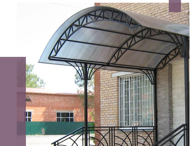 Металлические навесы и козырьки в Коврове от 12790 руб.