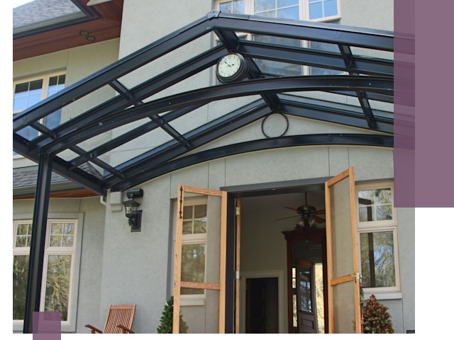 Изготовление и монтаж навесов и козырьков в Коврове