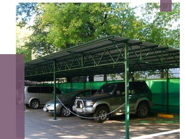 Навесы для парковки в Коврове от 80321 руб. заказать | ПРОЛЁТ-Квр