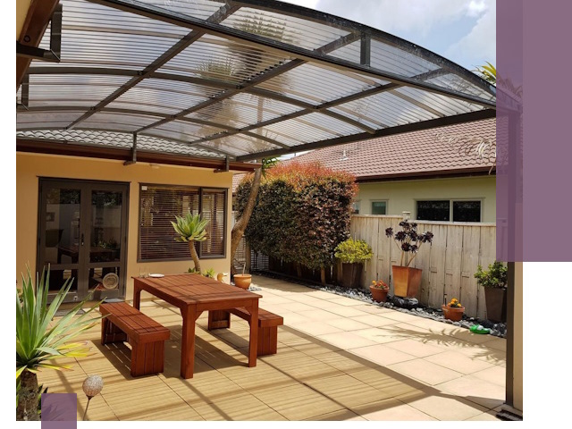 Навесы во двор под ключ в Коврове — изготовление и монтаж