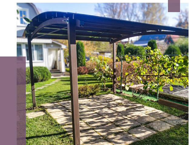 Навесы для дачи в Коврове от 12739 руб. под ключ — ПРОЛЁТ-Квр