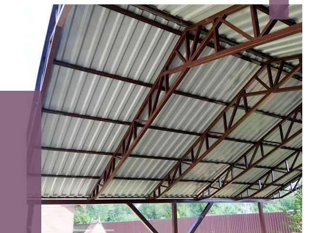 Навесы из профнастила в Коврове от 7367 руб. | ПРОЛЁТ-Квр