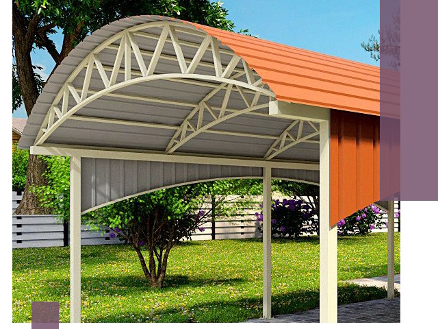 Навесы из профнастила под ключ в Коврове — установка и монтаж