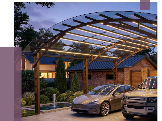 Металлические навесы в Коврове от 12688 руб. под ключ — ПРОЛЁТ-Квр