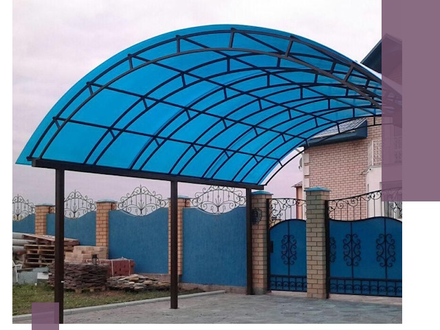 Арочные навесы под ключ в Коврове — изготовление и монтаж