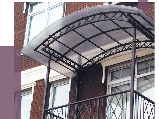 Козырьки над балконом в Коврове от 8646 руб.  | ПРОЛЁТ-Квр