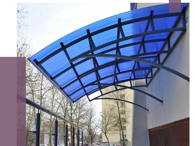 Козырьки из поликарбоната в Коврове от 4297 руб. под ключ | ПРОЛЁТ-Квр