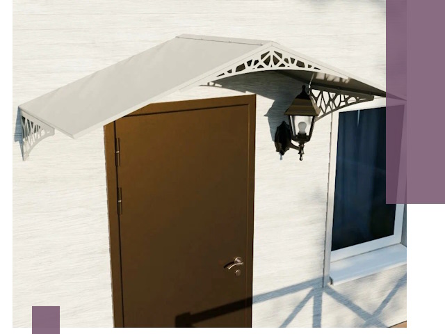 Металлические козырьки на входы и террасы в Коврове