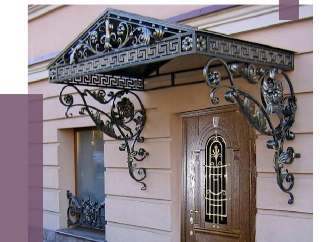Кованые козырьки в Коврове под ключ от 12739 руб. — ПРОЛЁТ