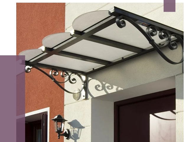 Односкатные козырьки в Коврове от 8390 руб.  | ПРОЛЁТ-Квр