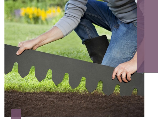 Металлические бордюры для газона в Коврове — изготовление и монтаж